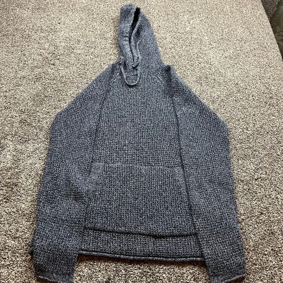 Abercrombie & Fitch Other - Abercrombie Fitch Knit Hoodie Mens L Blue White Speckled